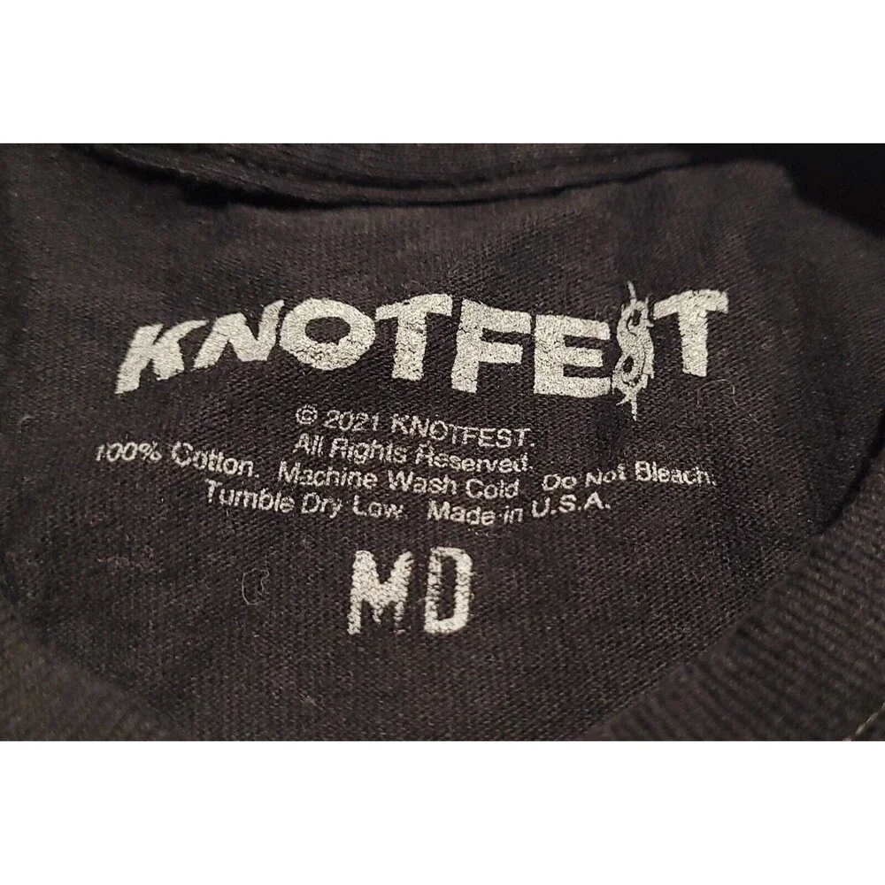 KNOTFEST 2021 Los Angeles SLIPKNOT Metal Band LA ‘21 Concert T Shirt Medium EUC